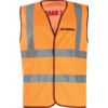 Hi-Vis Vest, Orange  (2XL) C/W Fire Marshal Black Text Front & Back thumbnail-0