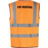 Hi-Vis Vest, Orange  (2XL) C/W Fire Marshal Black Text Front & Back thumbnail-1