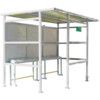 TRADITIONAL SMOKING SHELTER STEEL BACK 2180.2450.1900 LIGHT GREY thumbnail-0