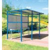 TRADITIONAL SMOKING SHELTER STEEL 2180.2450.1900 BLUE thumbnail-0