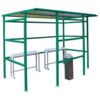 TRADITIONAL SMOKING SHELTER STEEL 2180.2450.2500 GREEN thumbnail-0