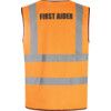 Hi-Vis Vest, Orange (2XL) C/W First Aider Black Text Front & Back thumbnail-1