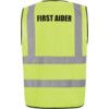 Hi-Vis Vest, Yellow (L) C/W First Aider Black Text Front & Back thumbnail-1