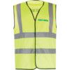 Hi-Vis Vest, Yellow  (XL) C/W First Aider Green Text Front & Back thumbnail-0