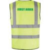 Hi-Vis Vest, Yellow (L) C/W First Aider Green Text Front & Back thumbnail-1