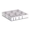 CUBIO PLASTIC BOX DIVIDER KIT 15SET. WxDxH: 525x525x100+ mm GREY thumbnail-0