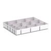 CUBIO PLASTIC BOX DIVIDER KIT 14SET. WxDxH: 650x525x100+ mm GREY thumbnail-0