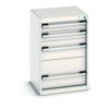 CUBIO CABINET 4 DRAWERS WxDxH:525x525x800mm GREY thumbnail-0