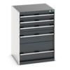 CUBIO CABINET 5 DRAWERS WxDxH:650x650x900mm DARK GREY thumbnail-0