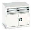 CUBIO DRW/DOOR CABINET 2 DRAWERS HD WxDxH: 800x650x700mm GREY thumbnail-0