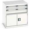 CUBIO DRW/DOOR CABINET 2 DRAWERS HD WxDxH: 800x650x800mm GREY thumbnail-0