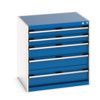 CUBIO CABINET 5 DRAWERS HD WxDxH:800x650x800mm BLUE thumbnail-0