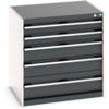 CUBIO CABINET 5 DRAWERS HD WxDxH:800x650x800mm DARK GREY thumbnail-0