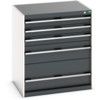 CUBIO CABINET 5 DRAWERS WxDxH:800x650x900mm DARK GREY thumbnail-0