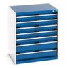 CUBIO CABINET 7 DRAWERS HD WxDxH:800x650x900mm BLUE thumbnail-0