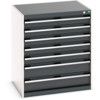 CUBIO CABINET 7 DRAWERS HD WxDxH:800x650x900mm DARK GREY thumbnail-0