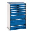 CUBIO CABINET 7 DRAWERS HD WxDxH:800x650x1200mm BLUE thumbnail-0