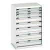 CUBIO CABINET 8 DRAWERS HD WxDxH:800x650x1200mm GREY thumbnail-0