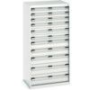 CUBIO CABINET 11 DRAWERS HDWxDxH: 800x650x1600mm GREY thumbnail-0