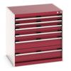 CUBIO CABINET 6 DRAWERS HD WxDxH:800x650x800mm RED thumbnail-0