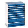 CUBIO CABINET 8 DRAWERS HD WxDxH:800x650x1000mm BLUE thumbnail-0