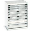 CUBIO CABINET 8 DRAWERS HD WxDxH:800x650x1000mm GREY thumbnail-0