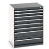 CUBIO CABINET 8 DRAWERS HD WxDxH:800x650x1000mm DARK GREY thumbnail-0