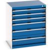 CUBIO CABINET 6 DRAWERS HD WxDxH:800x650x900mm BLUE thumbnail-0