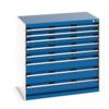 CUBIO CABINET 8 DRAWERS HD WxDxH:1050x650x1000mm BLUE thumbnail-0