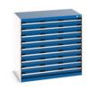 CUBIO CABINET 9 DRAWERS HD WxDxH:1050x650x1000mm BLUE thumbnail-0