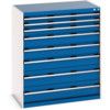 CUBIO CABINET 8 DRAWERS HD WxDxH:1050x650x1200mm BLUE thumbnail-0