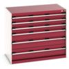 CUBIO CABINET 6 DRAWERS HD WxDxH:1050x650x900mm RED thumbnail-0