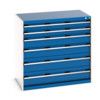 CUBIO CABINET 6 DRAWERS HD WxDxH:1050x650x1000mm BLUE thumbnail-0