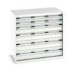 CUBIO CABINET 6 DRAWERS HD WxDxH:1050x650x1000mm GREY thumbnail-0