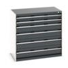 CUBIO CABINET 6 DRAWERS HD WxDxH:1050x650x1000mm DARK GREY thumbnail-0