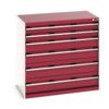 CUBIO CABINET 6 DRAWERS HD WxDxH:1050x650x1000mm RED thumbnail-0