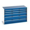 CUBIO CABINET 5 DRAWERS HD WxDxH:1300x650x800mm BLUE thumbnail-0