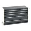 CUBIO CABINET 5 DRAWERS HD WxDxH:1300x650x800mm DARK GREY thumbnail-0