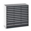 CUBIO CABINET 10 DRAWERS HDWxDxH: 1300x650x1200mm DARK GREY thumbnail-0