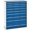 CUBIO CABINET 9 DRAWERS HD WxDxH:1300x650x1600mm BLUE thumbnail-0