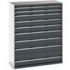 CUBIO CABINET 9 DRAWERS HD WxDxH:1300x650x1600mm DARK GREY thumbnail-0