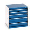 CUBIO CABINET 5 DRAWERS HD WxDxH:800x750x800mm BLUE thumbnail-0