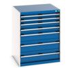 CUBIO CABINET 7 DRAWERS HD WxDxH:800x750x1000mm BLUE thumbnail-0