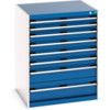 CUBIO CABINET 8 DRAWERS HD WxDxH:800x750x1000mm BLUE thumbnail-0