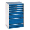 CUBIO CABINET 7 DRAWERS HD WxDxH:800x750x1200mm BLUE thumbnail-0