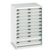 CUBIO CABINET 10 DRAWERS HDWxDxH: 800x750x1200mm GREY thumbnail-0