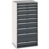 CUBIO CABINET 9 DRAWERS HD WxDxH:800x750x1600mm DARK GREY thumbnail-0