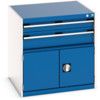 CUBIO DRW/DOOR CABINET 2 DRAWERS HD WxDxH: 800x750x800mm BLUE thumbnail-0