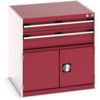 CUBIO DRW/DOOR CABINET 2 DRAWERS HD WxDxH: 800x750x800mm RED thumbnail-0