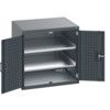 CUBIO CUPBOARD 2 SHELF WxDxH:800x750x800mm ALL DARK GREY thumbnail-0